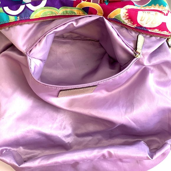 Limited Edition Coach Poppy Pop C Large Spotlight Sequins gems glitter metallic - Picture 13 of 16